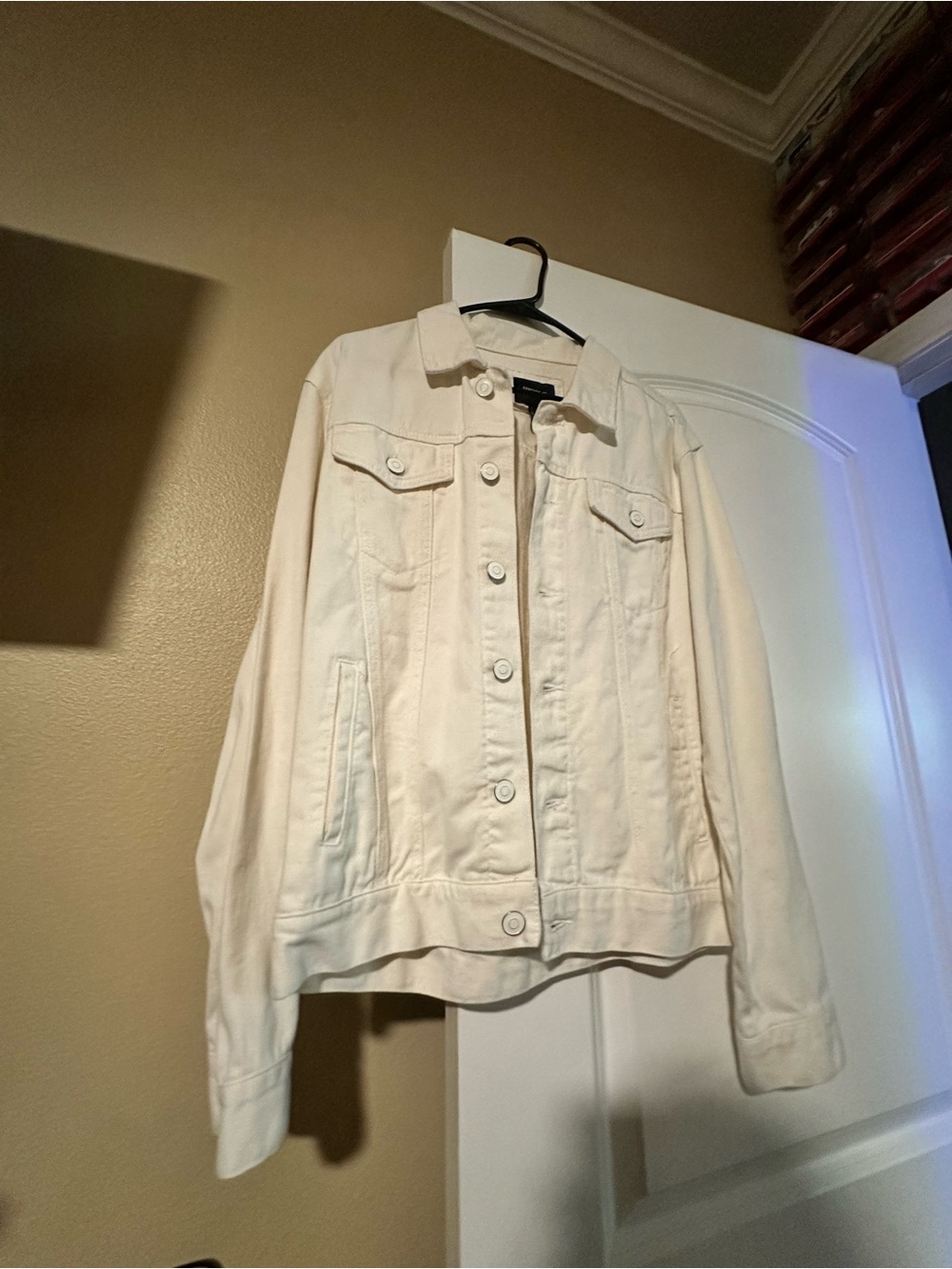 Forever 21 Off-White Denim Trucker Jacket